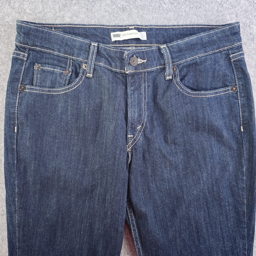 Levis 518 Superlow Jeans‎ Women's 30x30 Bootcut Dark Wash Mid Rise (33x30) - Picture 3 of 13